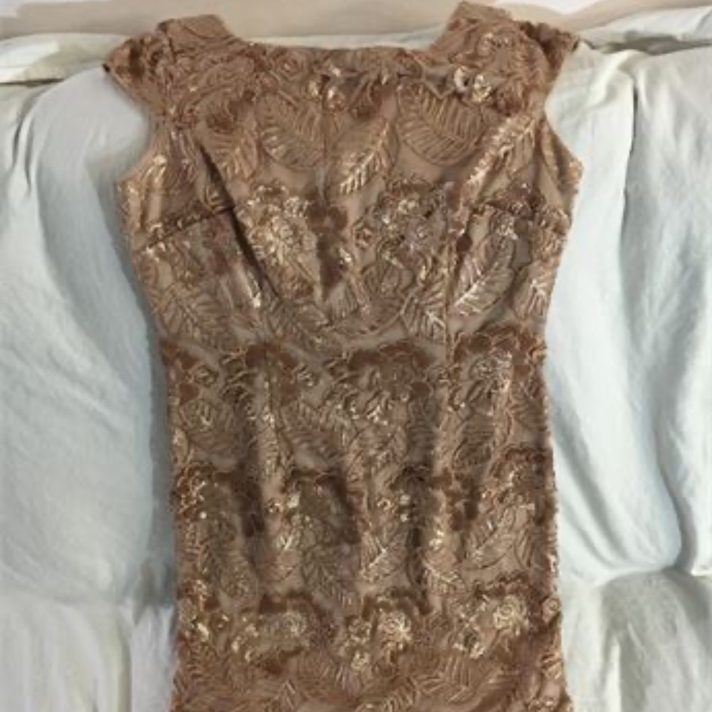 Alex Evenings - Rose Gold Sequin Cocktail Dress - Size 12